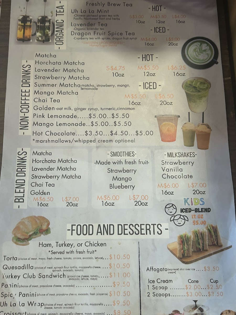 Menu Uh La La Organic Coffee And Tea-4