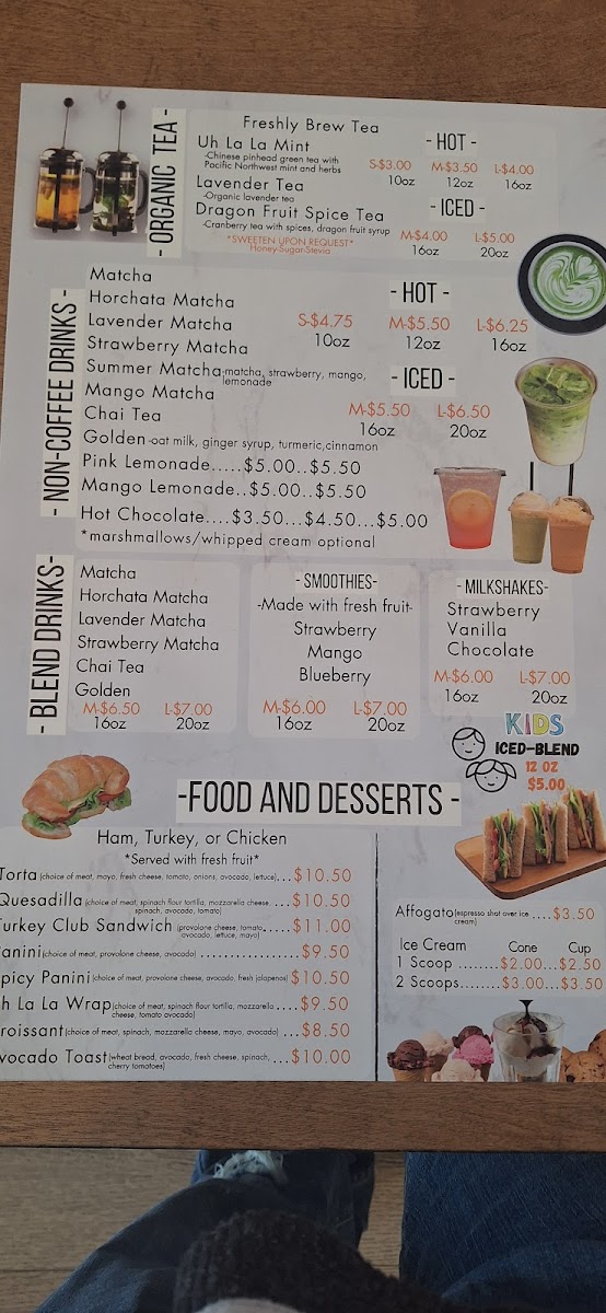 Menu Uh La La Organic Coffee And Tea-7